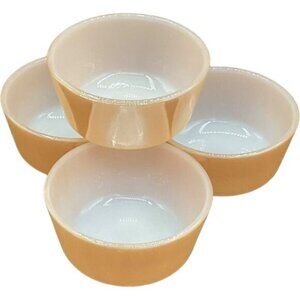 Vintage Anchor Hocking Fire King Peach Lusterware Custard Cups